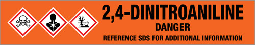 2,4-Dinitroaniline [CAS# 97-02-9] - GHS Pipe Marking Label