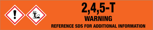 2,4,5-T [CAS# 93-76-5] - GHS Pipe Marking Label