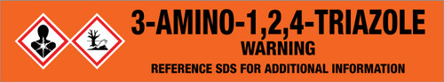 3-Amino-1,2,4-triazole [CAS# 61-82-5] - GHS Pipe Marking Label