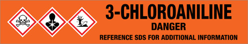 3-Chloroaniline [CAS# 108-42-9] - GHS Pipe Marking Label