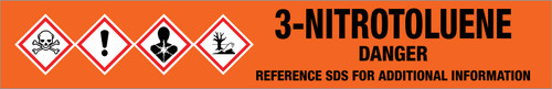3-Nitrotoluene [CAS# 99-08-1] - GHS Pipe Marking Label