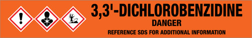 3,3'-Dichlorobenzidine [CAS# 91-94-1] - GHS Pipe Marking Label