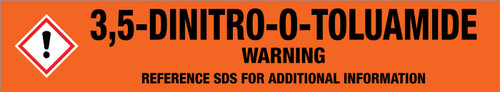 3,5-Dinitro-o-toluamide [CAS# 148-01-6] - GHS Pipe Marking Label