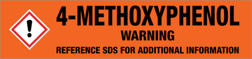 4-Methoxyphenol [CAS# 150-76-5] - GHS Pipe Marking Label