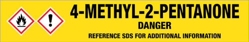 4-Methyl-2-pentanone [CAS# 108-10-1] - GHS Pipe Marking Label