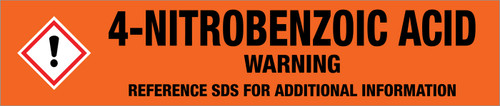 4-Nitrobenzoic acid [CAS# 62-23-7] - GHS Pipe Marking Label