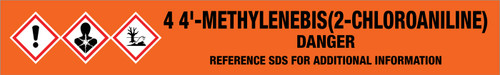 4,4'-Methylenebis(2-chloroaniline) [CAS# 101-14-4] - GHS Pipe Marking Label