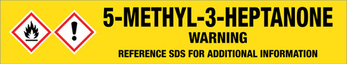 5-Methyl-3-heptanone [CAS# 541-85-5] - GHS Pipe Marking Label