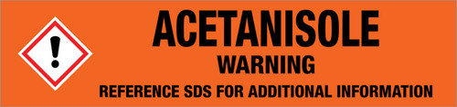 Acetanisole [CAS# 100-06-1] - GHS Pipe Marking Label