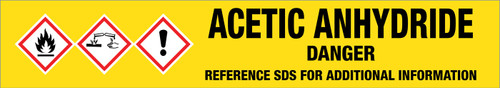 Acetic Anhydride [CAS# 108-24-7] - GHS Pipe Marking Label