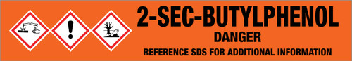 2-Sec-Butylphenol [CAS# 89-72-5] - GHS Pipe Marking Label