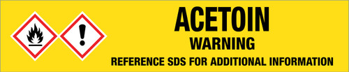 Acetoin [CAS# 513-86-0] - GHS Pipe Marking Label