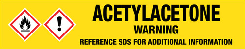 Acetylacetone [CAS# 123-54-6] - GHS Pipe Marking Label