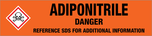 Adiponitrile [CAS# 111-69-3] - GHS Pipe Marking Label