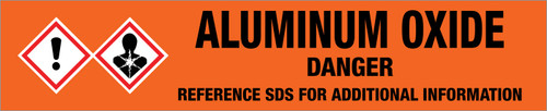 Aluminum oxide [CAS# 1344-28-1] - GHS Pipe Marking Label