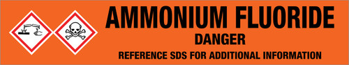 Ammonium Fluoride [CAS# 12125-01-8] - GHS Pipe Marking Label