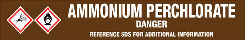 Ammonium Perchlorate [CAS# 7790-98-9] - GHS Pipe Marking Label