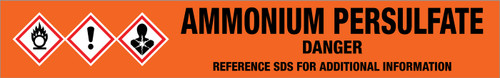 Ammonium Persulfate [CAS# 7727-54-0] - GHS Pipe Marking Label
