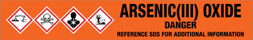 Arsenic(III) Oxide [CAS# 1327-53-3] - GHS Pipe Marking Label