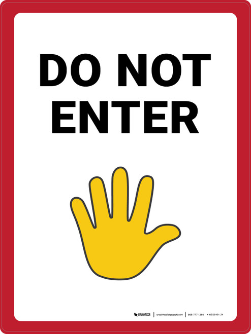 Do Not Enter with Emoji Portrait - Wall Sign