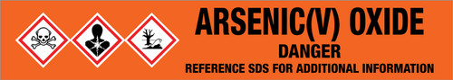 Arsenic(V) Oxide [CAS# 1303-28-2] - GHS Pipe Marking Label