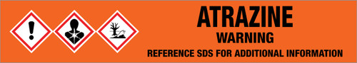 Atrazine [CAS# 1912-24-9] - GHS Pipe Marking Label