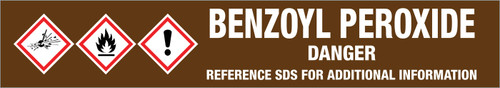 Benzoyl Peroxide [CAS# 94-36-0] - GHS Pipe Marking Label