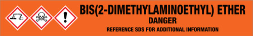Bis(2-Dimethylaminoethyl) Ether [CAS# 3033-62-3] - GHS Pipe Marking Label