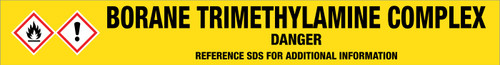 Borane-Trimethylamine Complex [CAS# 75-22-9] - GHS Pipe Marking Label