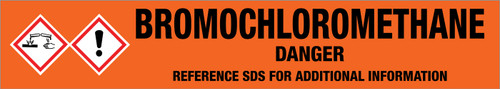 Bromochloromethane [CAS# 74-97-5] - GHS Pipe Marking Label
