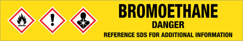 Bromoethane [CAS# 74-96-4] - GHS Pipe Marking Label