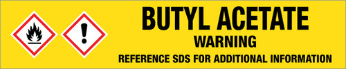 Butyl Acetate [CAS# 123-86-4] - GHS Pipe Marking Label