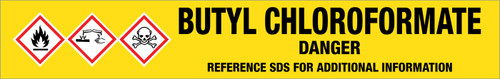 Butyl Chloroformate [CAS# 592-34-7] - GHS Pipe Marking Label