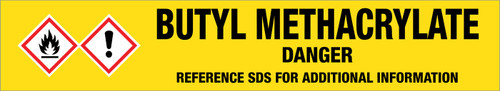 Butyl Methacrylate [CAS# 97-88-1] - GHS Pipe Marking Label