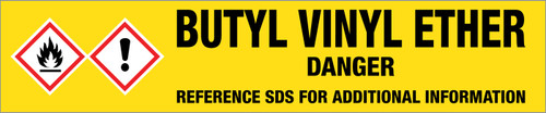 Butyl Vinyl Ether [CAS# 111-34-2] - GHS Pipe Marking Label