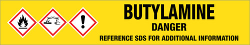 Butylamine [CAS# 109-73-9] - GHS Pipe Marking Label