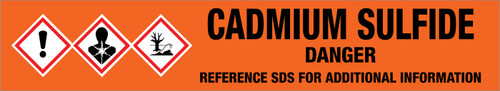 Cadmium Sulfide [CAS# 1306-23-6] - GHS Pipe Marking Label