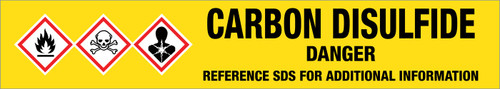 Carbon Disulfide [CAS# 75-15-0] - GHS Pipe Marking Label