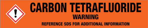 Carbon Tetrafluoride [CAS# 75-73-0] - GHS Pipe Marking Label