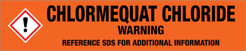 Chlormequat Chloride [CAS# 999-81-5] - GHS Pipe Marking Label