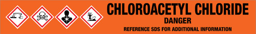 Chloroacetyl Chloride [CAS# 79-04-9] - GHS Pipe Marking Label