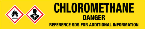 Chloromethane [CAS# 74-87-3] - GHS Pipe Marking Label