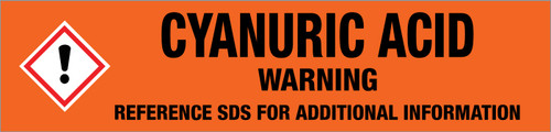 Cyanuric Acid [CAS# 108-80-5] - GHS Pipe Marking Label
