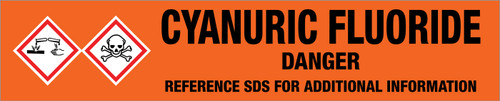 Cyanuric Fluoride [CAS# 675-14-9] - GHS Pipe Marking Label