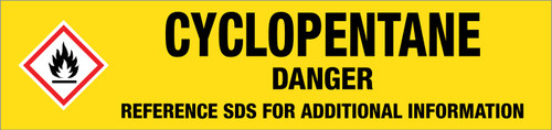 Cyclopentane [CAS# 287-92-3] - GHS Pipe Marking Label