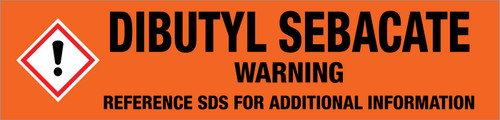 Dibutyl Sebacate [CAS# 109-43-3] - GHS Pipe Marking Label