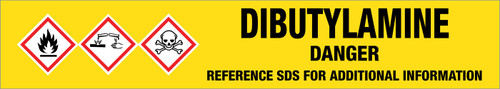 Dibutylamine [CAS# 111-92-2] - GHS Pipe Marking Label