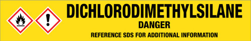 Dichlorodimethylsilane [CAS# 75-78-5] - GHS Pipe Marking Label
