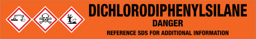 Dichlorodiphenylsilane [CAS# 80-10-4] - GHS Pipe Marking Label