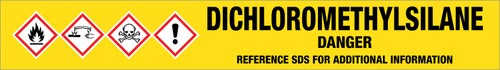 Dichloromethylsilane [CAS# 75-54-7] - GHS Pipe Marking Label